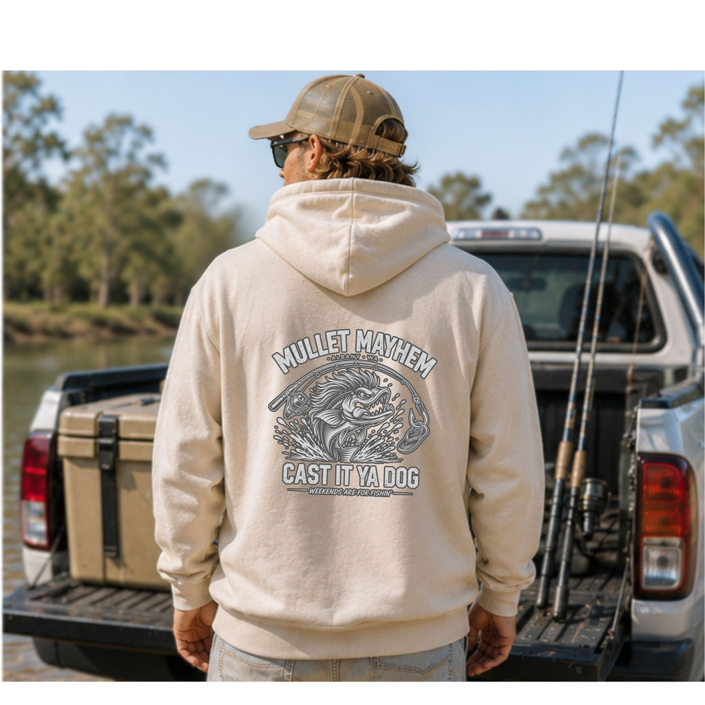 Cast It Ya Dog Premium Fishing Hoodie