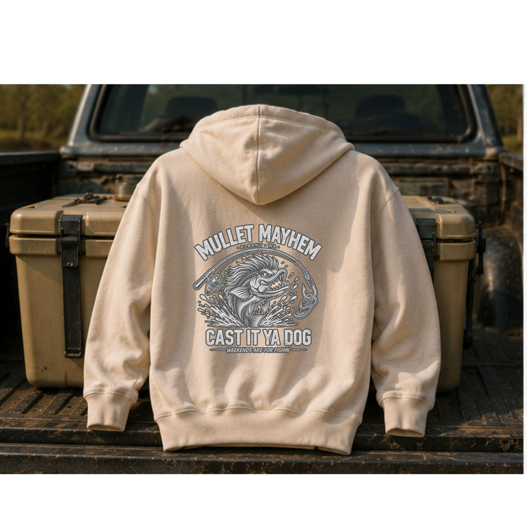 Cast It Ya Dog Premium Fishing Hoodie