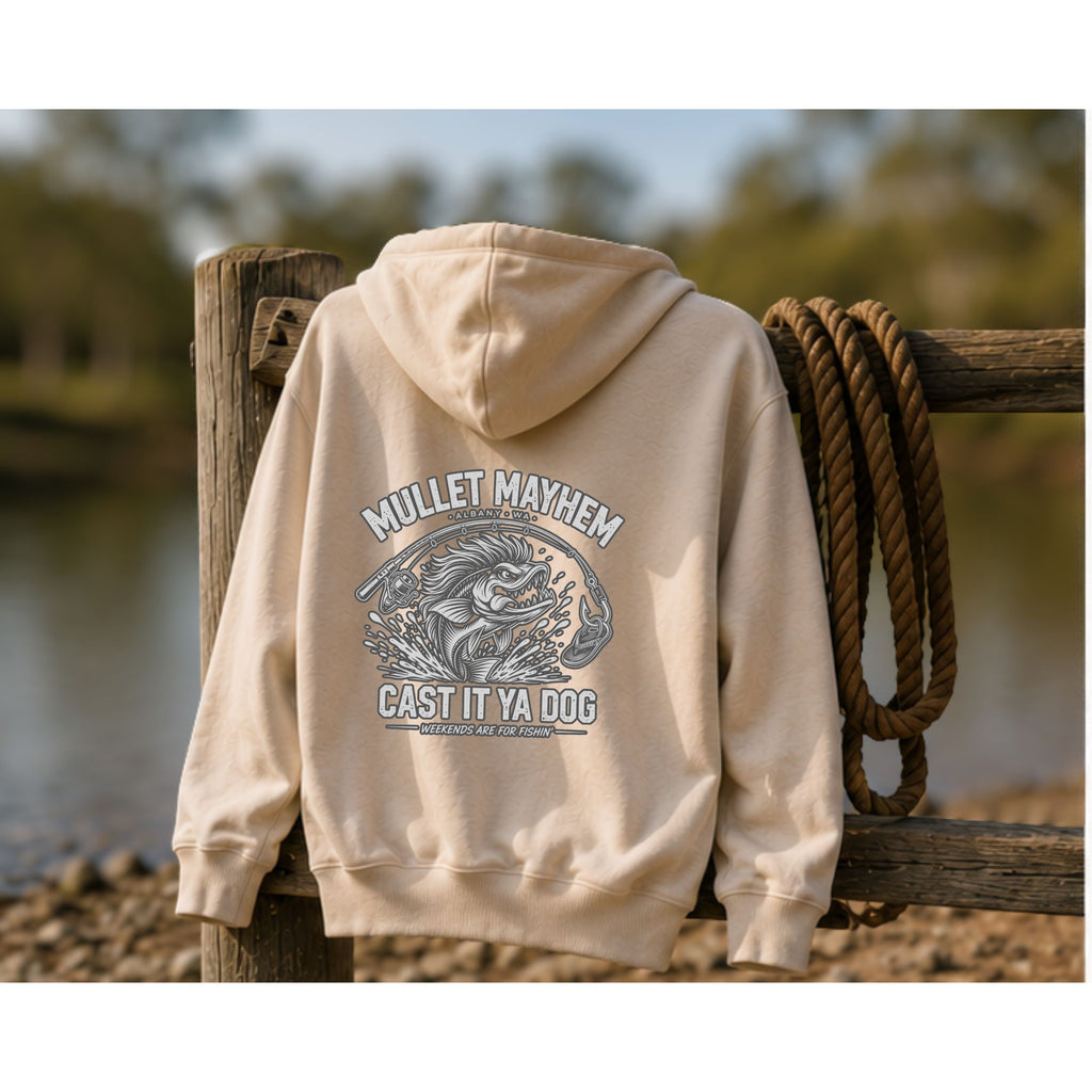 Cast It Ya Dog Premium Fishing Hoodie
