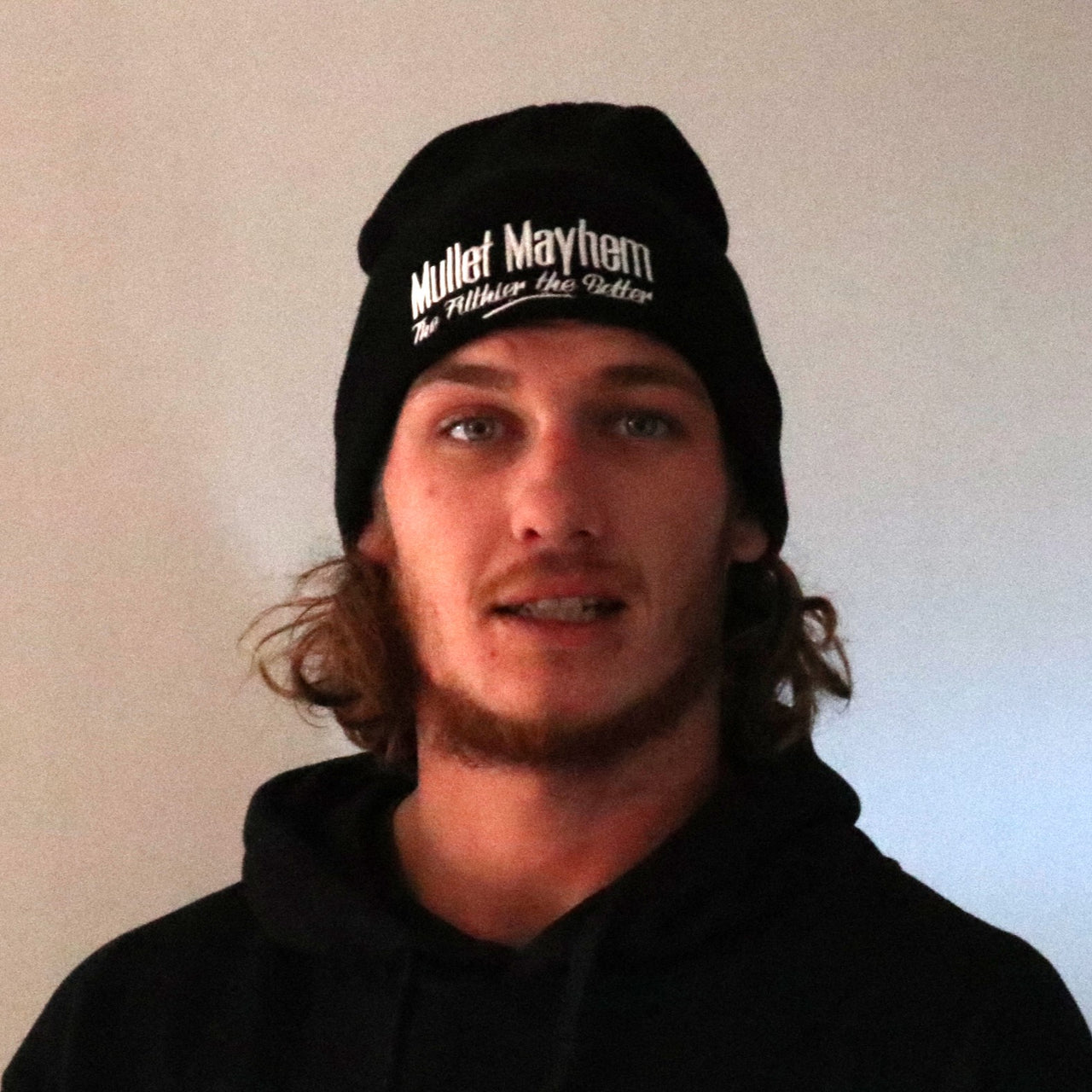 Mullet Mayhem Black  Beanie