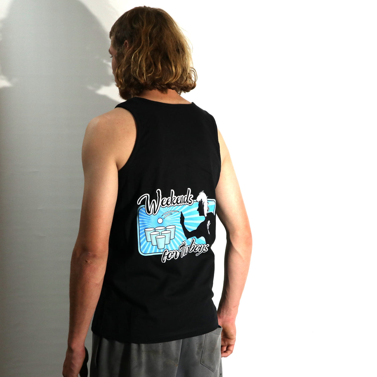 Weekends For The Boyz- blue ( singlet)